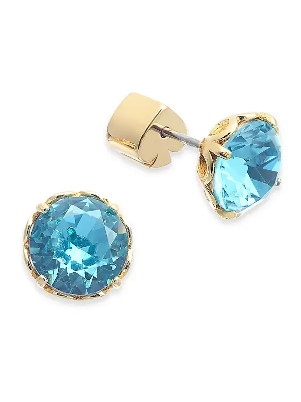 Серьги-Гвоздики с кристаллами Kate Spade New York — изображение 1 из 2, оттенок золотистый