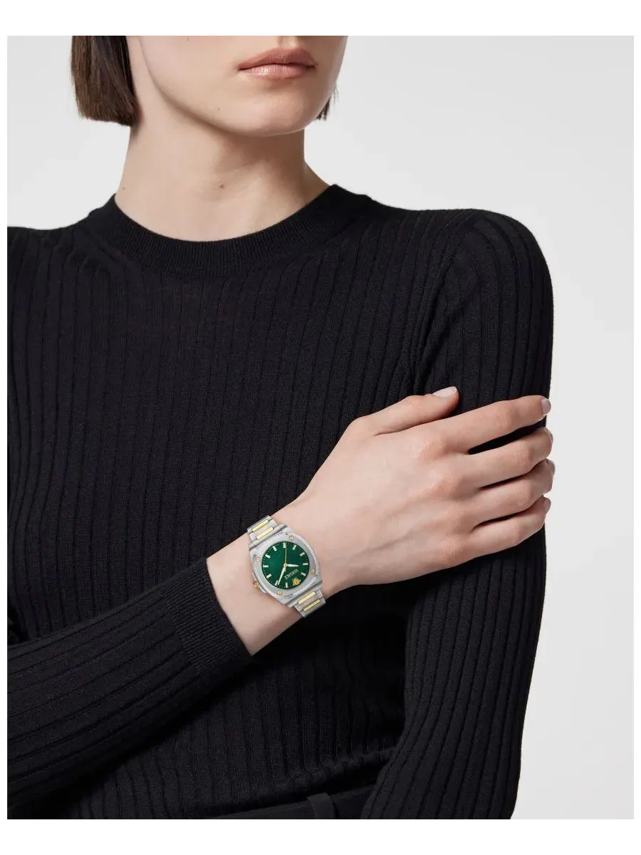 Женские часы Versace Greca Pulse, 36 мм, с браслетом из стали — изображение 4 из 4, оттенок мульти