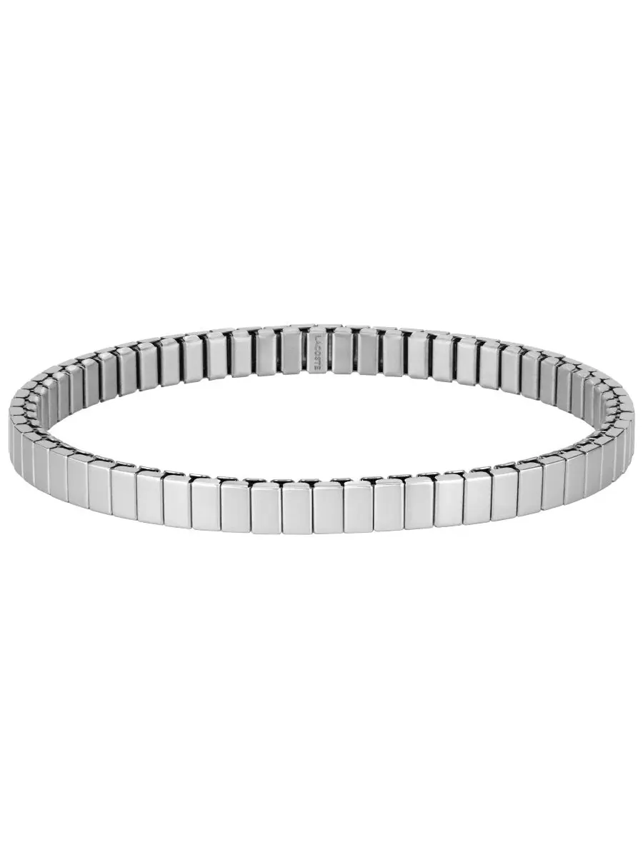 Браслет-пружинка Courtline из стали с зеленой эмалью и кристаллами Lacoste