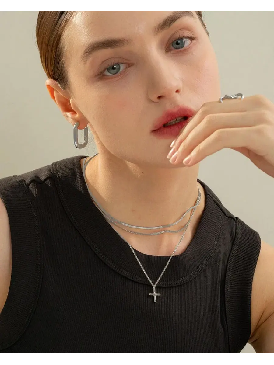 Кулон-крест Pule Cross Necklace Bearfruit Jewelry — изображение 3 из 5, оттенок серебряный