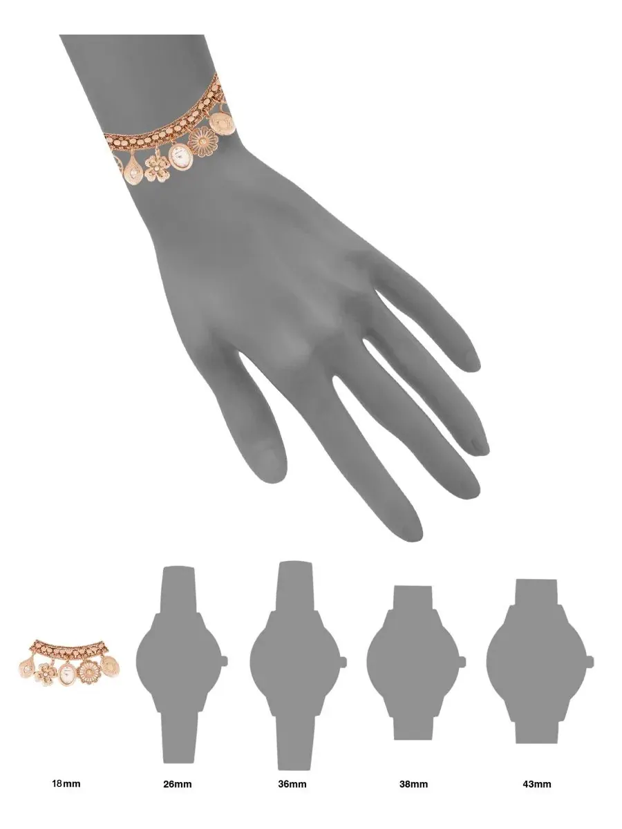 Женские часы с браслетом-цепочкой и кристаллами Anne Klein — изображение 3 из 3, оттенок розовый золотистый