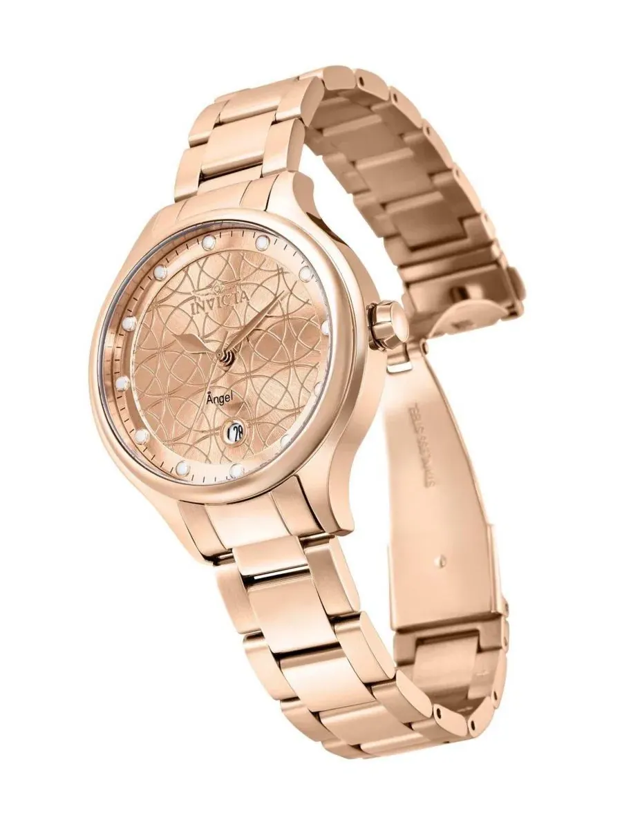 Женские часы Angel Quartz с циферблатом Invicta — изображение 3 из 3, оттенок розовый золотистый