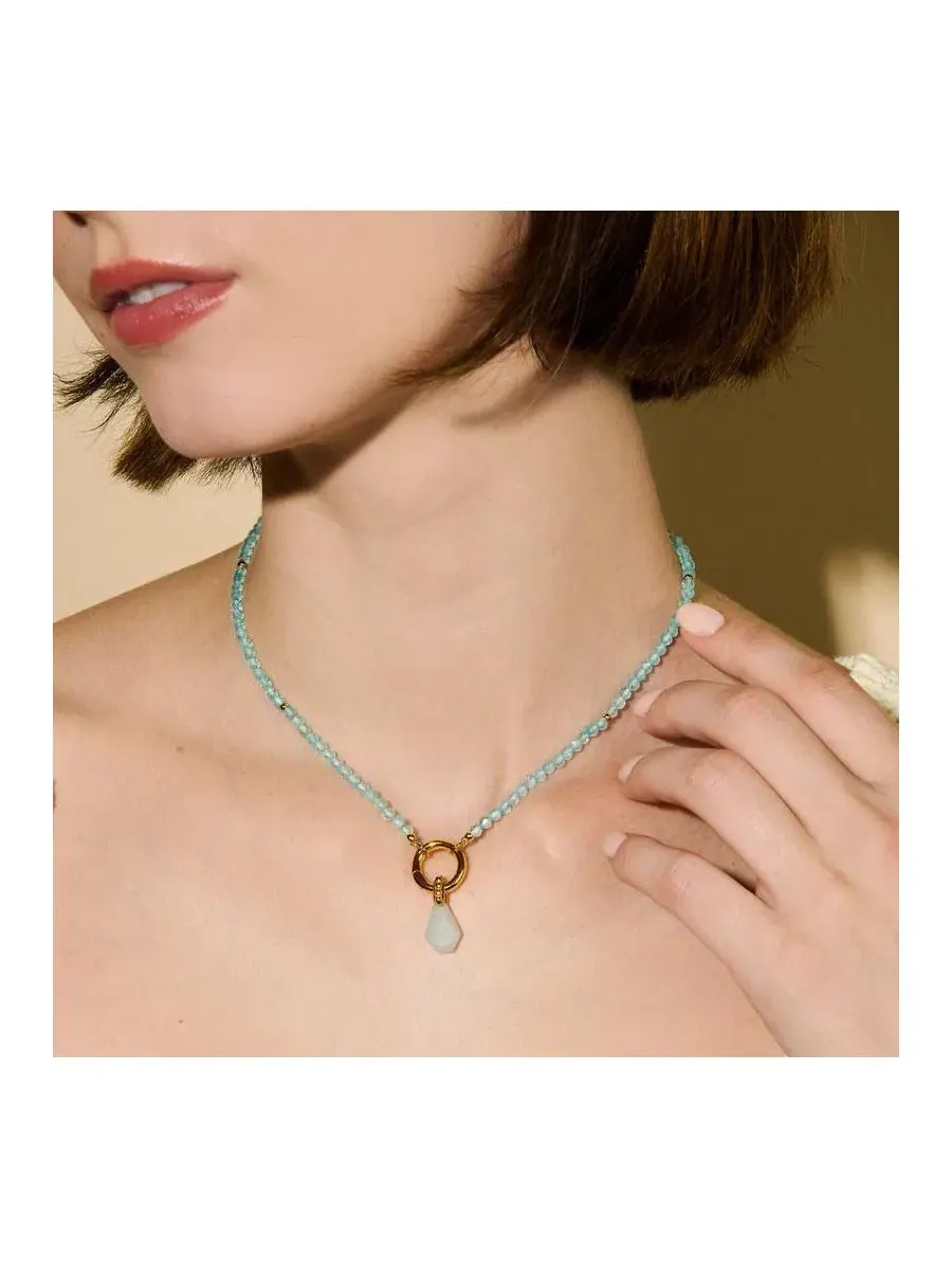 Кулон из дымчатого кварца с золотистым кольцом Little Sky Stone, Natural Fresh Water Pearl — изображение 3 из 11