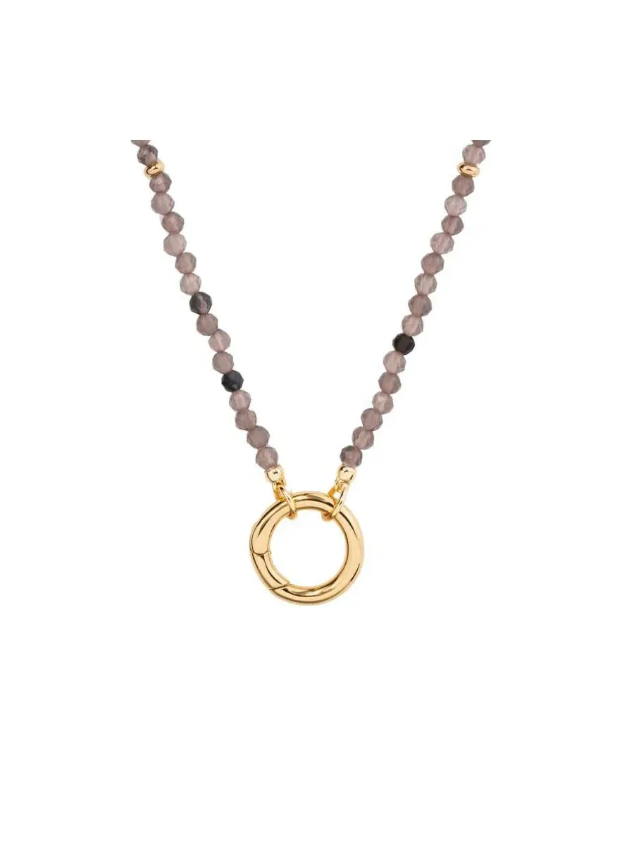 Колье с полудрагоценным камнем Smoky Quartz Little Sky Stone — изображение 4 из 11, оттенок натуральный синий