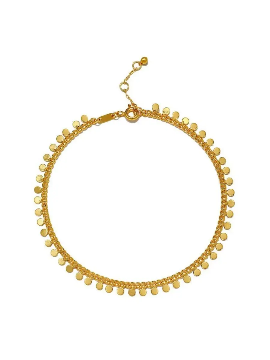 Золотая цепочка-браслет на щиколотку с монетой Shine a Light Satya Jewelry — изображение 1 из 3, оттенок золото