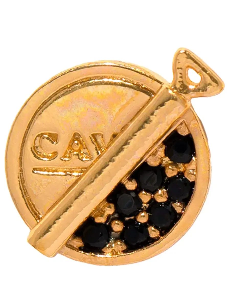 Серьги-гвоздики с кристаллами, модель Crystal Premium Caviar Stud Girls Crew — изображение 2 из 3, оттенок золото