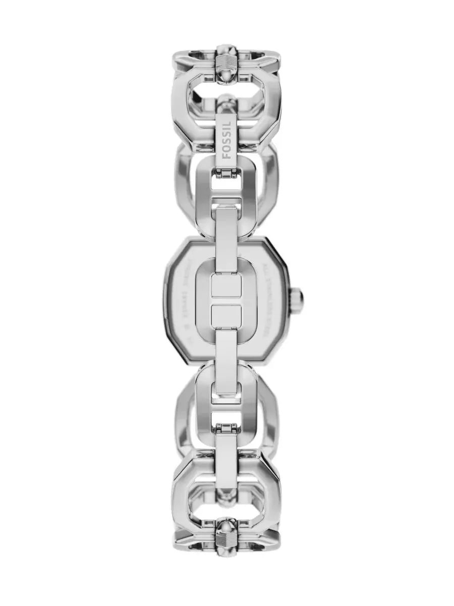 Женские миниатюрные двухстрелочные часы Harlow из нержавеющей стали, 20 мм Fossil — изображение 2 из 6, оттенок серебряный