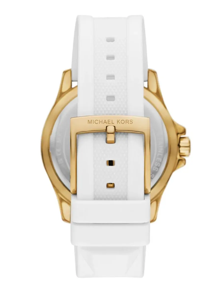Женские трехстрелочные часы Everest из белого силикона, 40 мм Michael Kors — изображение 2 из 6, оттенок белый