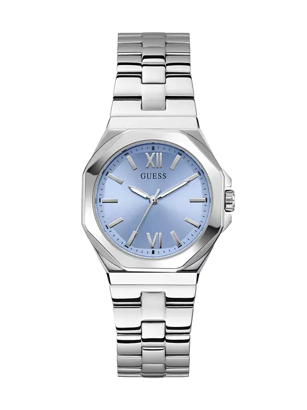Женские аналоговые часы из нержавеющей стали серебристого цвета, 34 мм Guess