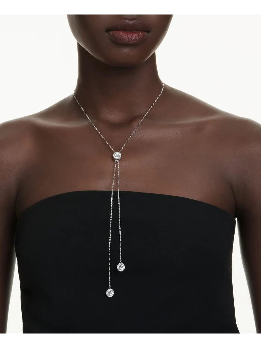 Подвеска Una Angelic с родиевым покрытием в форме буквы Y Swarovski — изображение 5 из 6, оттенок серебряный