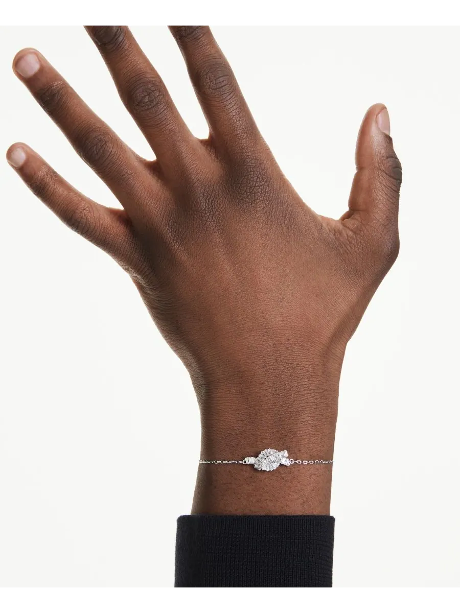 Браслет Swarovski Matrix с родиевым покрытием Swarovski — изображение 6 из 6, оттенок серебристый прозрачный