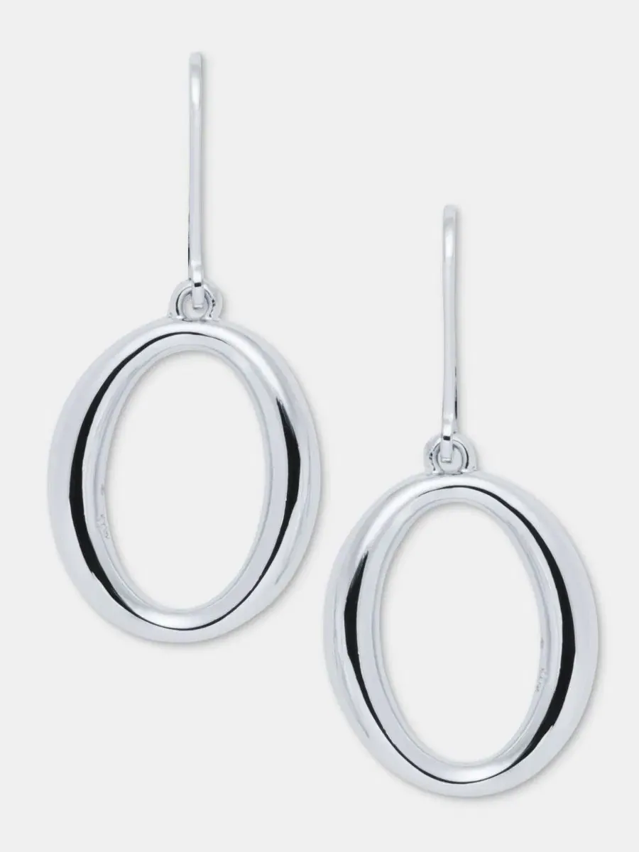 Серьги-подвески Open Oval Drop Lauren Ralph Lauren — изображение 1 из 4, оттенок серебряный