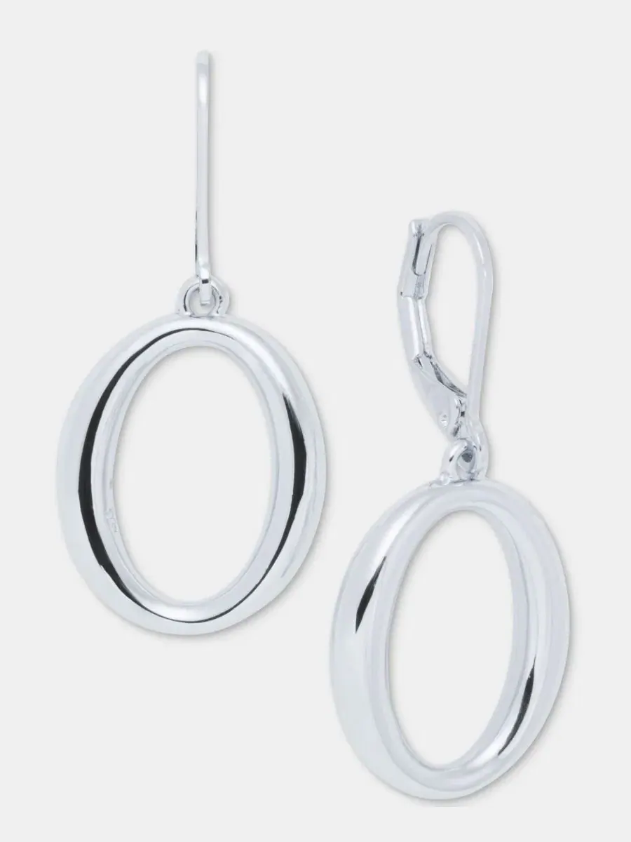 Серьги-подвески Open Oval Drop Lauren Ralph Lauren — изображение 2 из 4, оттенок серебряный