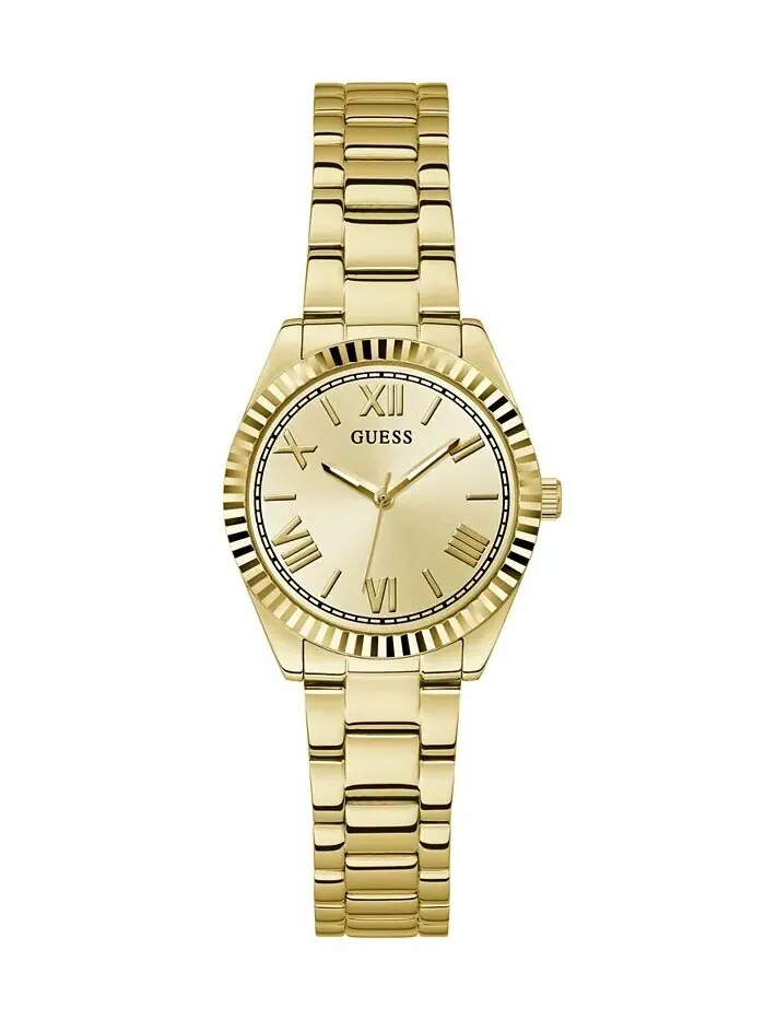 Женские аналоговые золотистые часы из нержавеющей стали, 30 мм GUESS