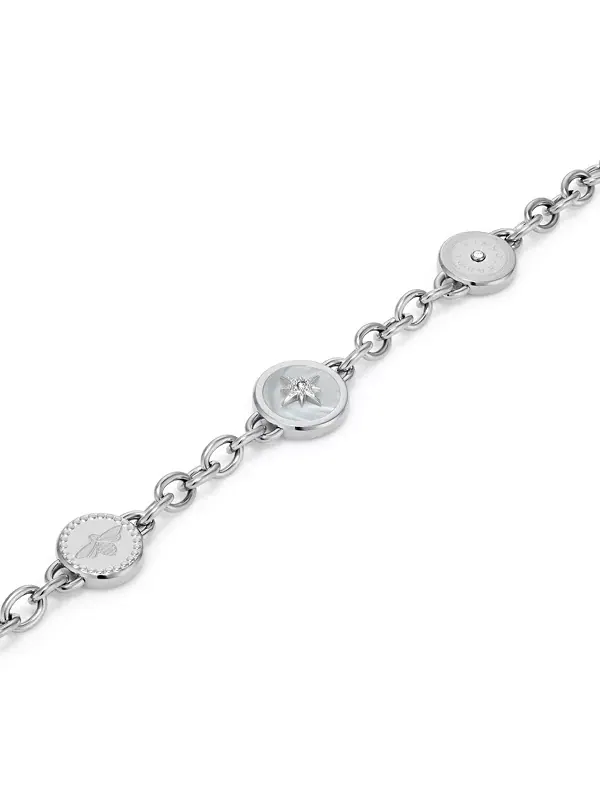 Серебряный браслет с фирменными подвесками Olivia Burton — изображение 3 из 4, оттенок золото