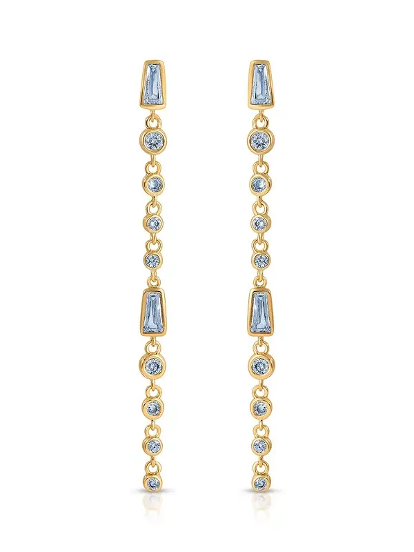 Серьги с синими кристаллами Ettika — изображение 1 из 2, оттенок синий