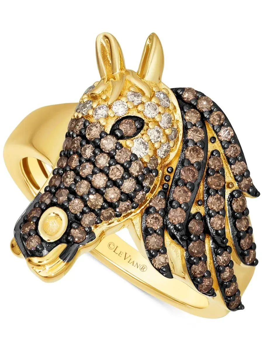 Кольцо Ombre Chocolate Ombre Diamond Horse (5/8 карата) из 14-каратного золота Le Vian