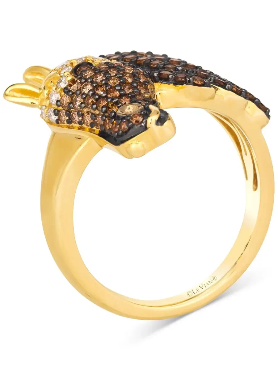 Кольцо Ombre Chocolate Ombre Diamond Horse (5/8 карата) из 14-каратного золота Le Vian — изображение 2 из 4