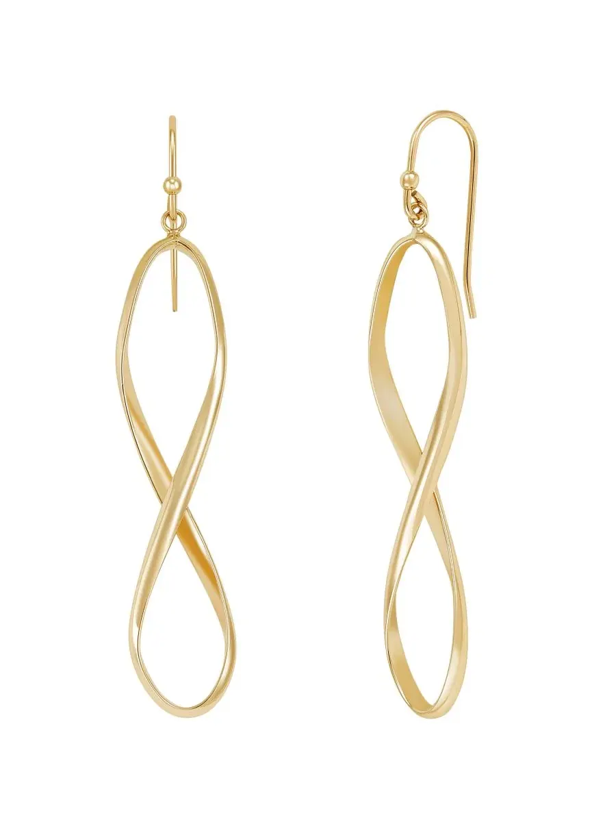 Серьги-подвески из желтого золота 10 карат Italian Gold — изображение 1 из 3, оттенок золото