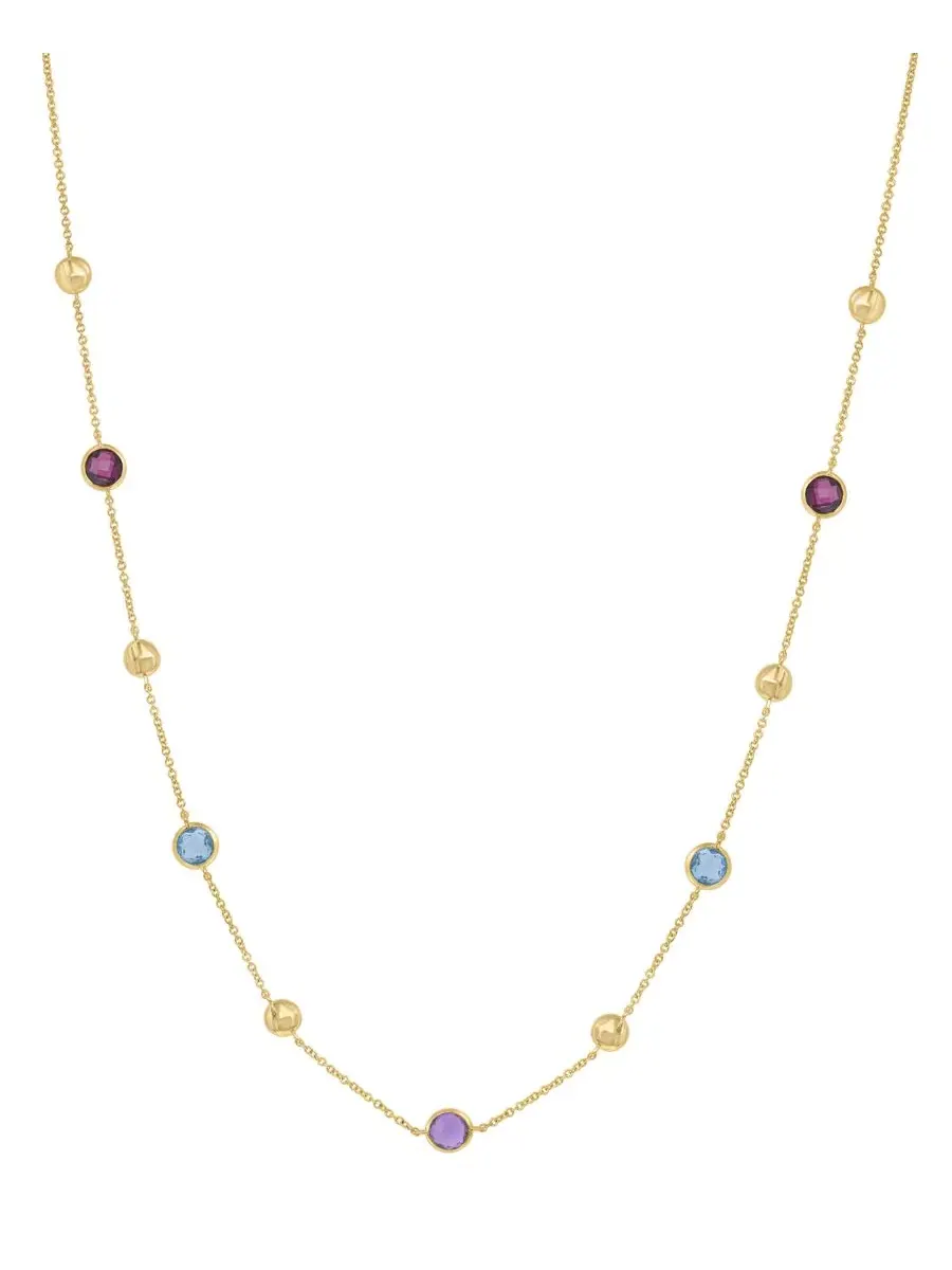 Колье с мультигеммами (1-3/8 ct. t.w.) в 14-каратном желтом золоте EFFY Collection — изображение 1 из 3