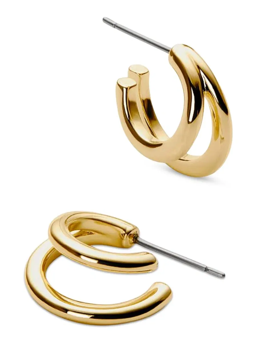 Серьги-каффы двойные с позолотой 14K Scarlett Ana Luisa — изображение 1 из 3