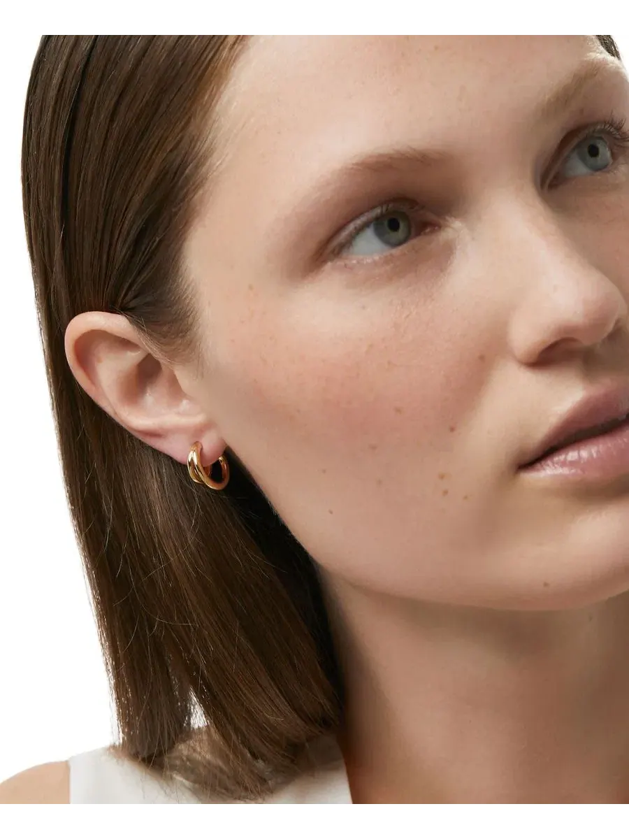 Серьги-каффы двойные с позолотой 14K Scarlett Ana Luisa — изображение 3 из 3
