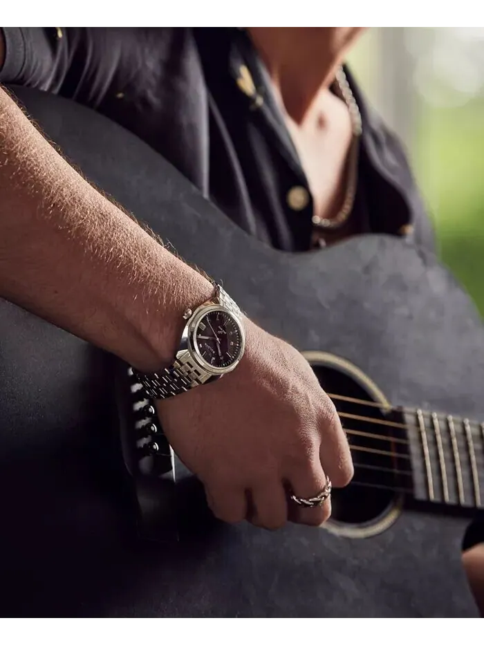 Мужские классические часы с браслетом из нержавеющей стали Jet Star, 40 мм Bulova — изображение 4 из 5, оттенок серебряный