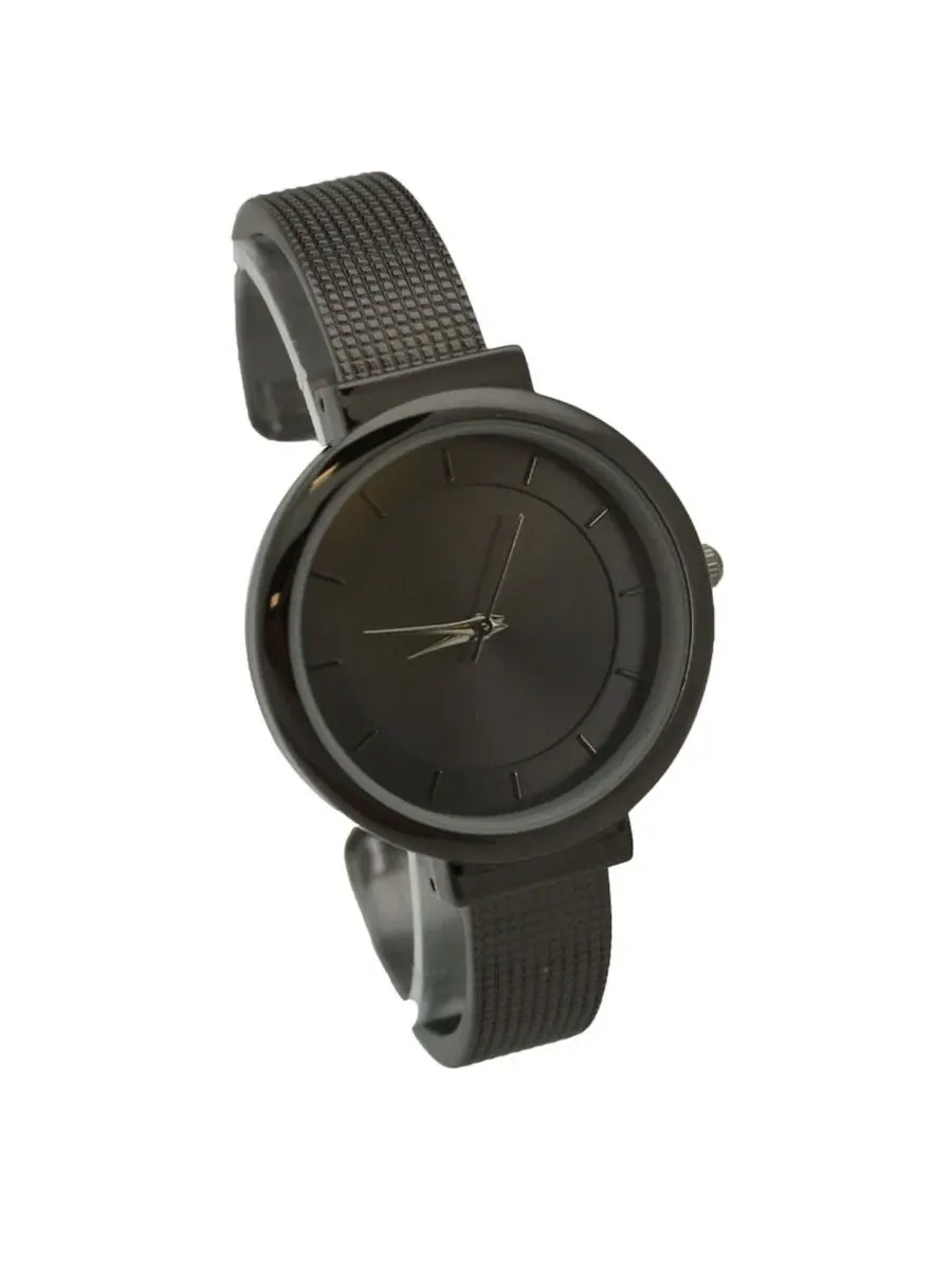 Часы-браслет с блестящим циферблатом цвета оружейной стали Olivia Pratt — изображение 4 из 5, оттенок серый