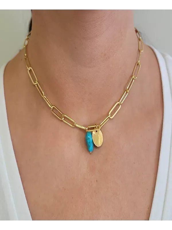 Ожерелье с цепочкой-клипсой Minu Jewels — изображение 2 из 2, оттенок золото