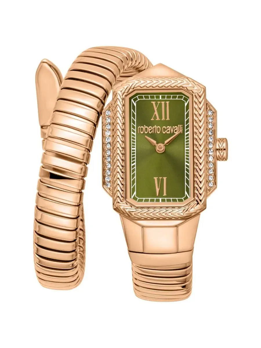 Женские часы Vera Quartz IP с браслетом из нержавеющей стали Roberto Cavalli