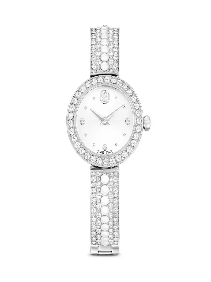 Женские часы Matrix с жемчугом и кристаллами Swarovski, 26 мм Swarovski — изображение 1 из 7, оттенок серебряный