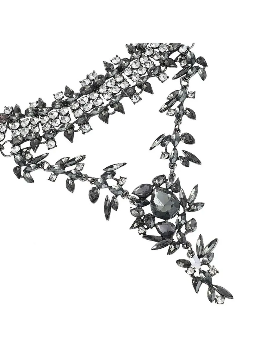 Колье с подвеской Maxi Drop SOHI — изображение 5 из 6, оттенок серебряный