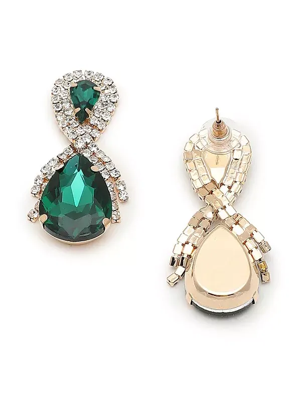 Серьги-Капли из камня Sohi — изображение 4 из 4, оттенок зеленый