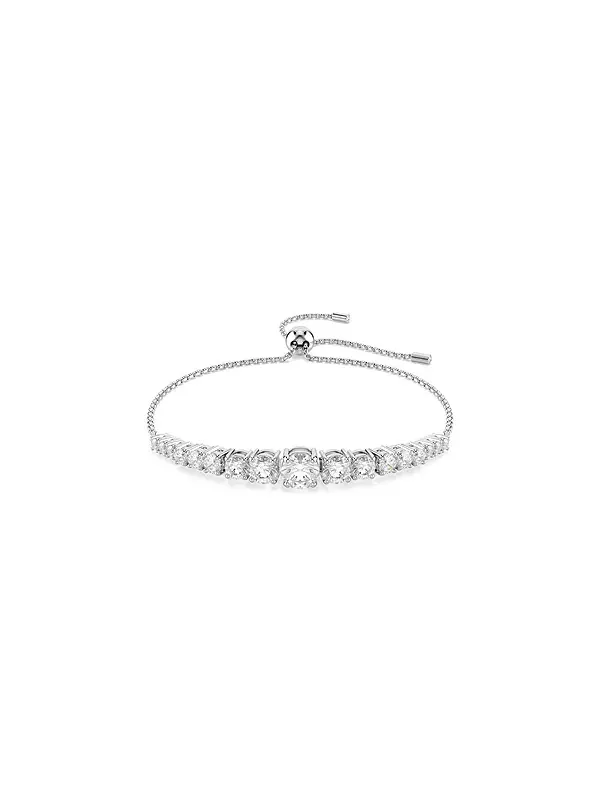 Матричный градиент круглых огранок, браслет с белым родиевым покрытием Swarovski — изображение 1 из 4, оттенок белый