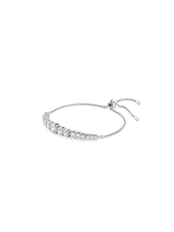 Матричный градиент круглых огранок, браслет с белым родиевым покрытием Swarovski — изображение 2 из 4, оттенок белый