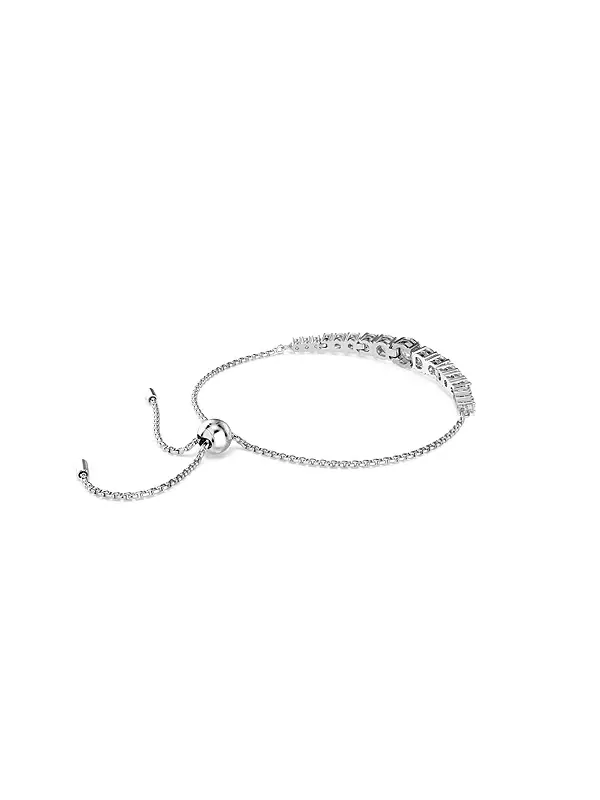Матричный градиент круглых огранок, браслет с белым родиевым покрытием Swarovski — изображение 3 из 4, оттенок белый