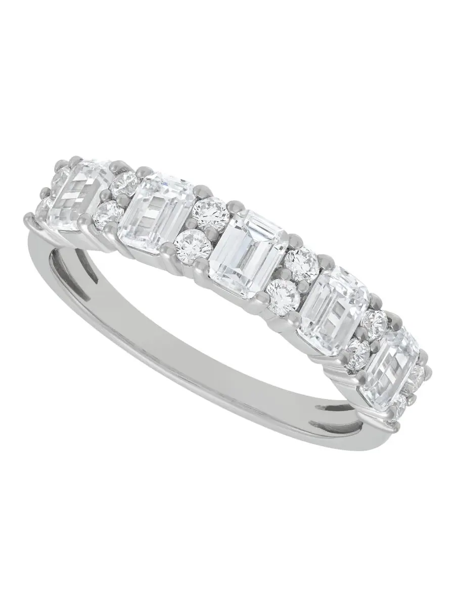Кольцо с бриллиантами 1,5 ct t.w. в 14-каратном белом золоте, IGI Certified Lab Grown Diamond Band — изображение 1 из 6