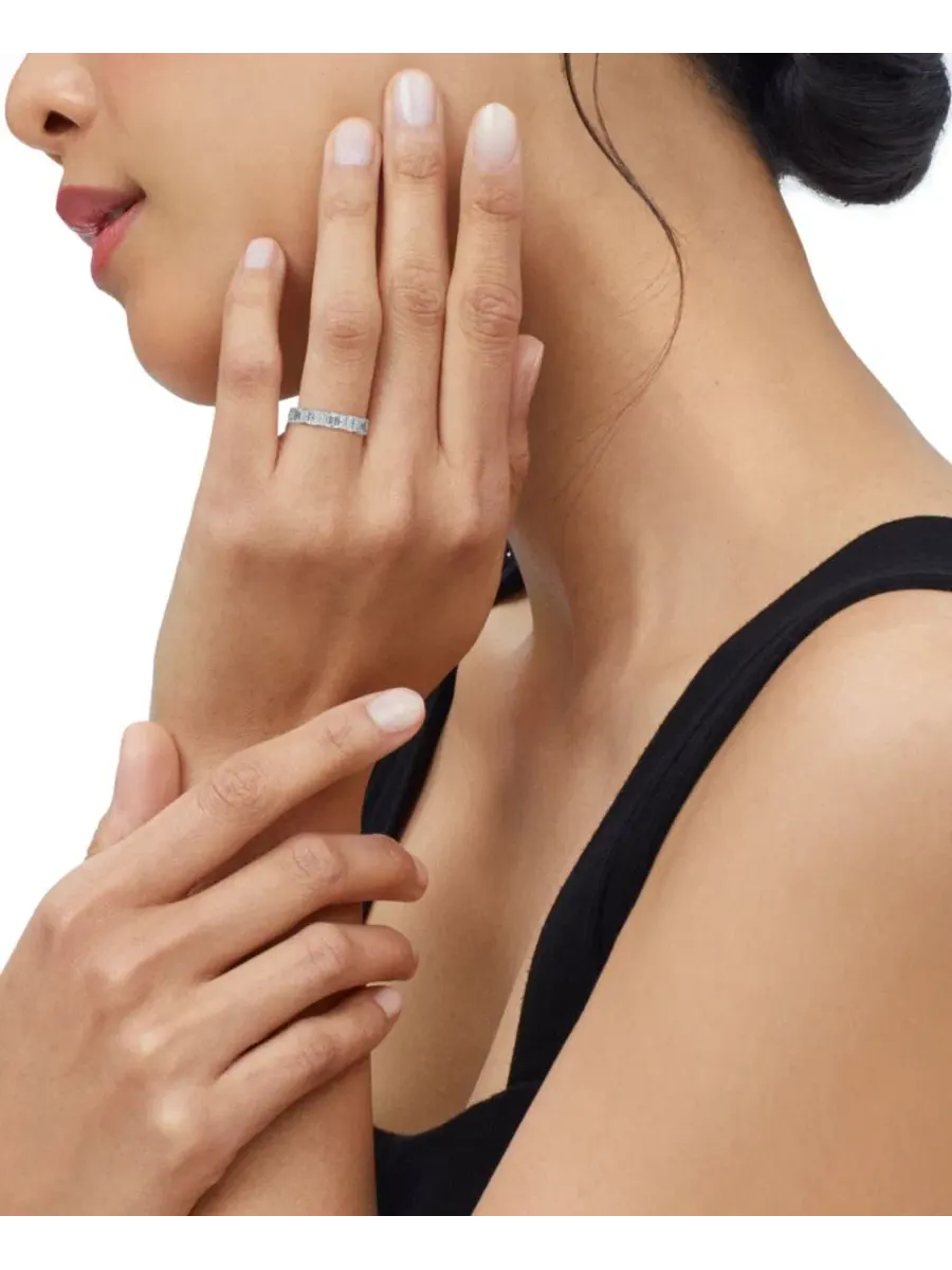 Кольцо с бриллиантами 1,5 ct t.w. в 14-каратном белом золоте, IGI Certified Lab Grown Diamond Band — изображение 4 из 6