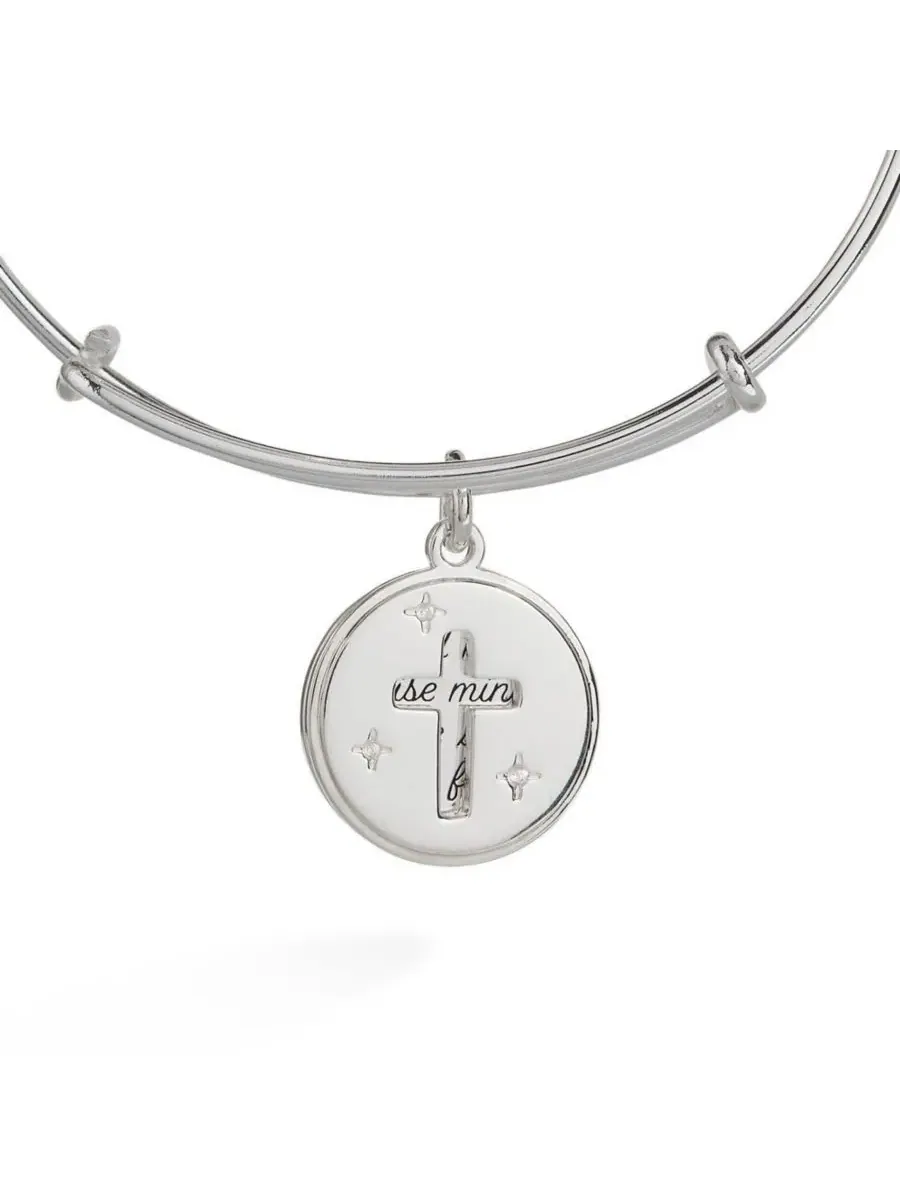 Браслет-шарм с крестом и скрытым посланием Alex and Ani — изображение 2 из 3, оттенок нет цвета