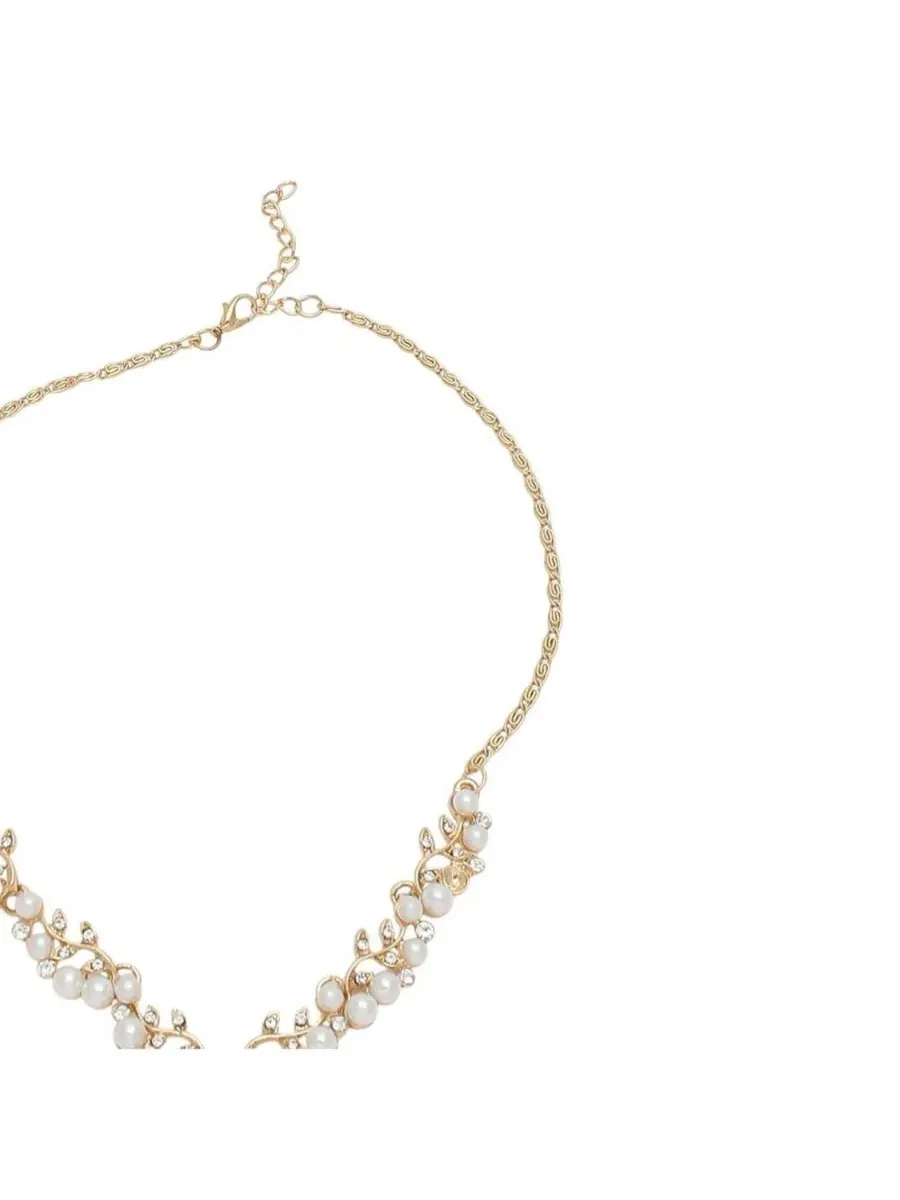 Ювелирный набор с жемчугом Gold Plated Pearl Jewellery Set SOHI — изображение 6 из 6, оттенок белый