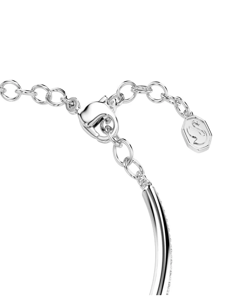 Браслет Dextera с кристаллами, полуродированный Swarovski — изображение 4 из 5, оттенок серебряный