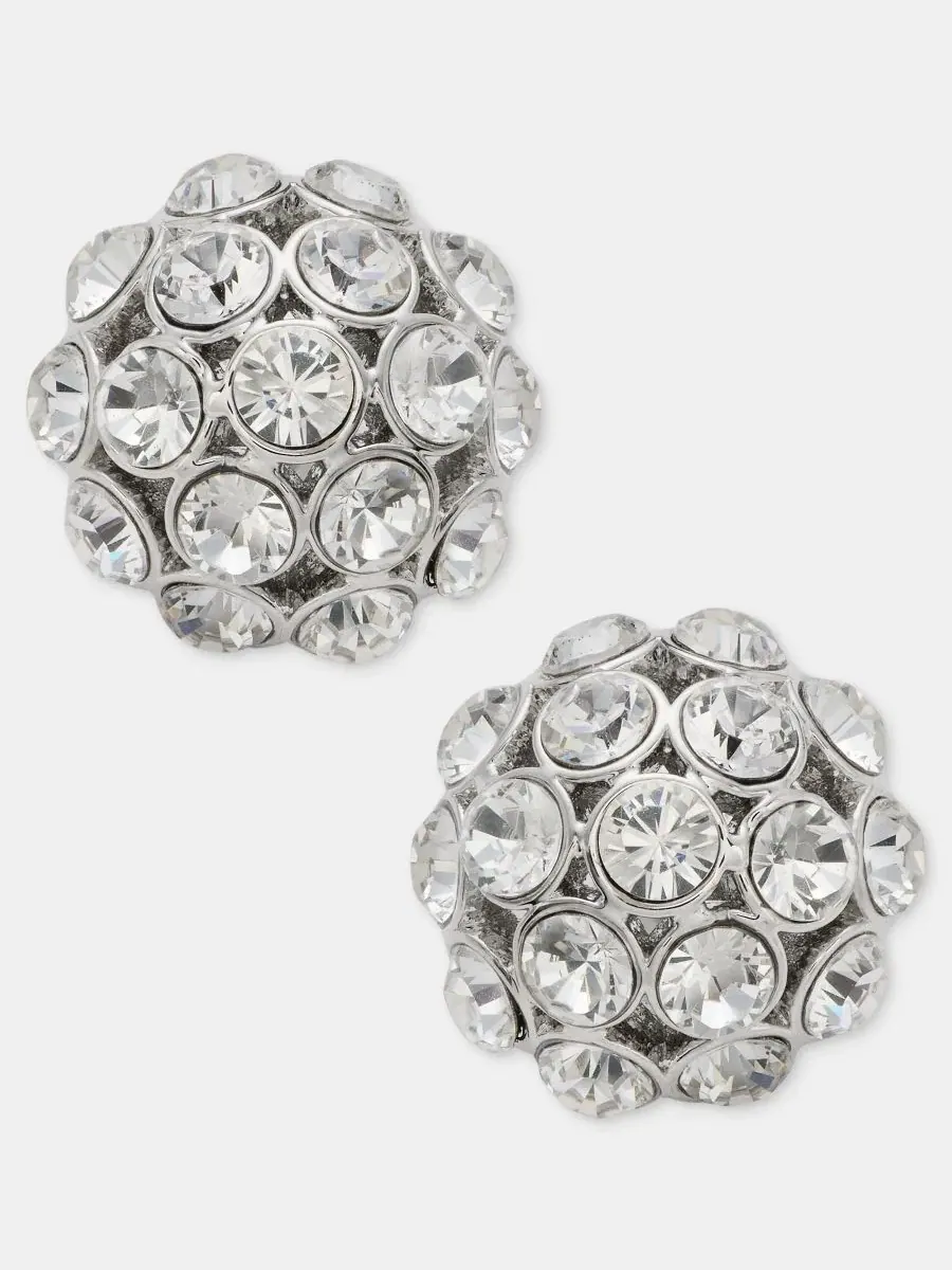 Серьги-пусеты с кристаллами Pavé Cluster Stud Givenchy — изображение 1 из 4, оттенок белый