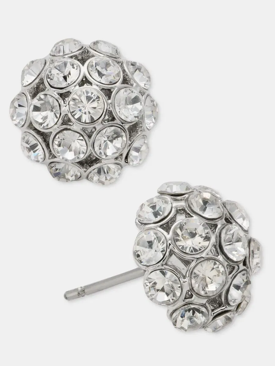Серьги-пусеты с кристаллами Pavé Cluster Stud Givenchy — изображение 2 из 4, оттенок белый