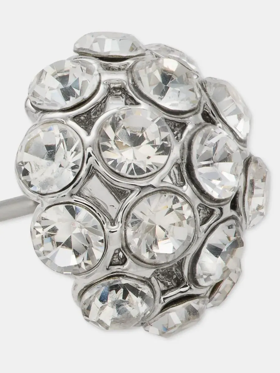 Серьги-пусеты с кристаллами Pavé Cluster Stud Givenchy — изображение 4 из 4, оттенок белый