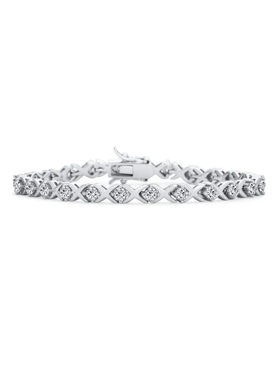 Браслет XO Design CZ Tennis Bracelet с кубическим цирконием и надписью «Объятия и поцелуи» из — изображение 1 из 4