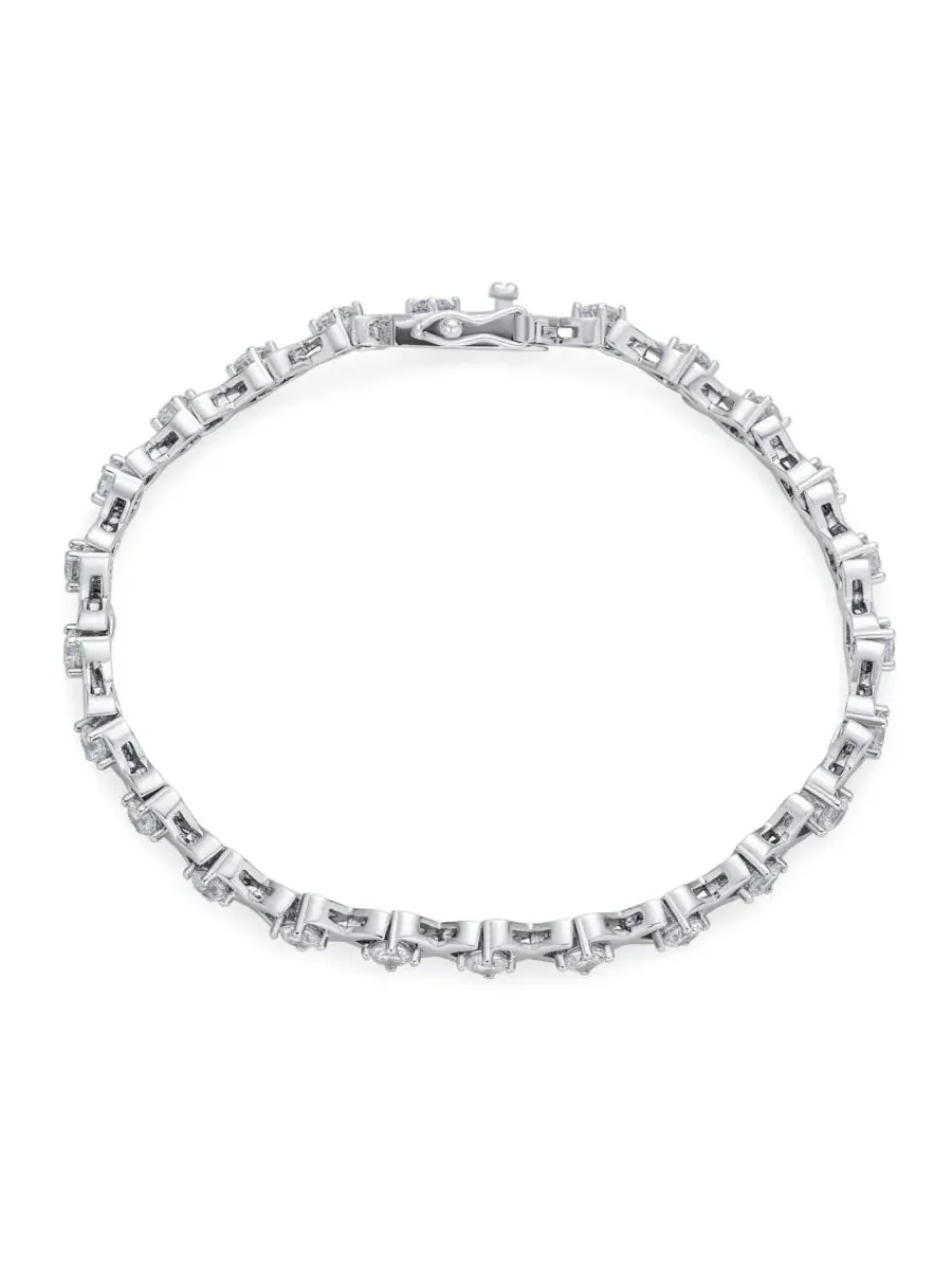 Браслет XO Design CZ Tennis Bracelet с кубическим цирконием и надписью «Объятия и поцелуи» из — изображение 3 из 4