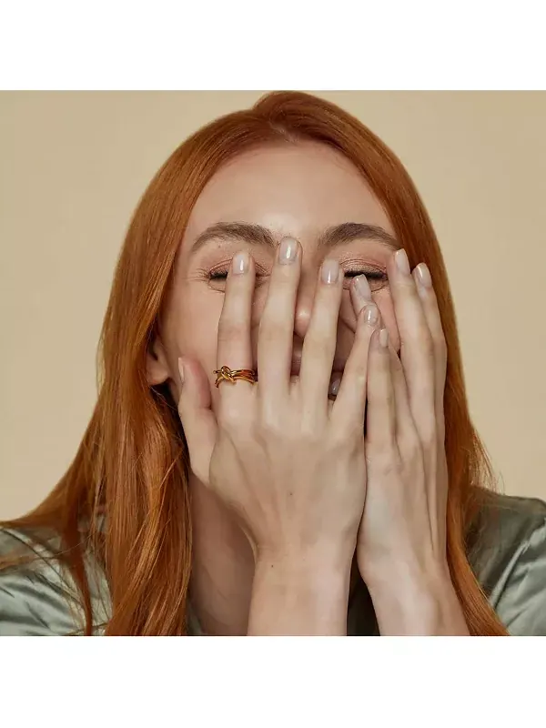 Регулируемое кольцо с узлом Хейли Bearfruit Jewelry — изображение 2 из 3, оттенок золото
