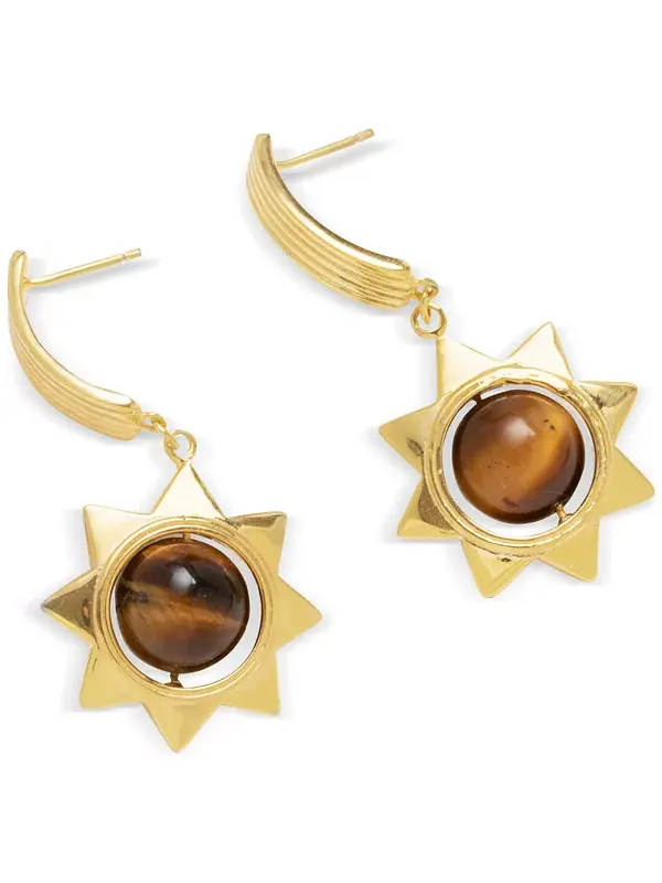 Серьги-Капли Matahari Sunny Drop, покрытые 18-каратным золотом Nectar Nectar New York — изображение 3 из 3