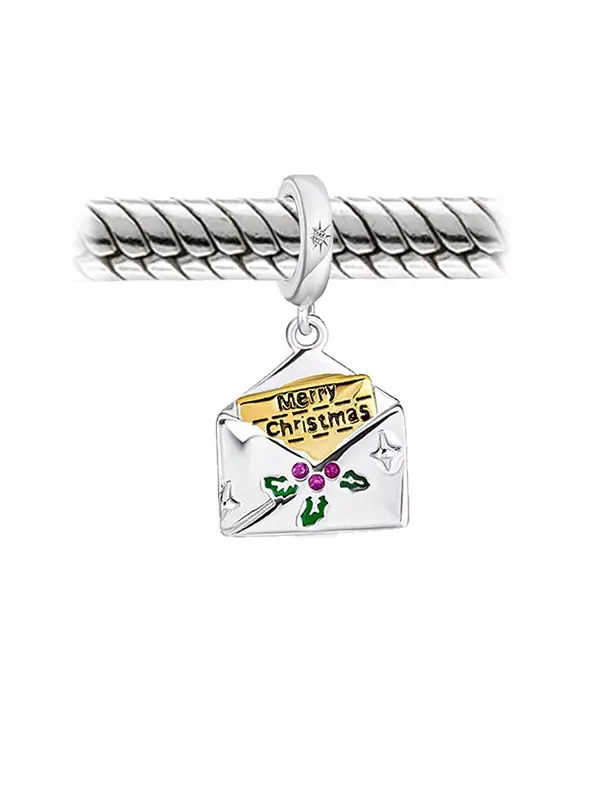 Подвеска-Конверт с надписью "Счастливого Рождества!" из серебра 925 пробы Bling Jewelry — изображение 3 из 4