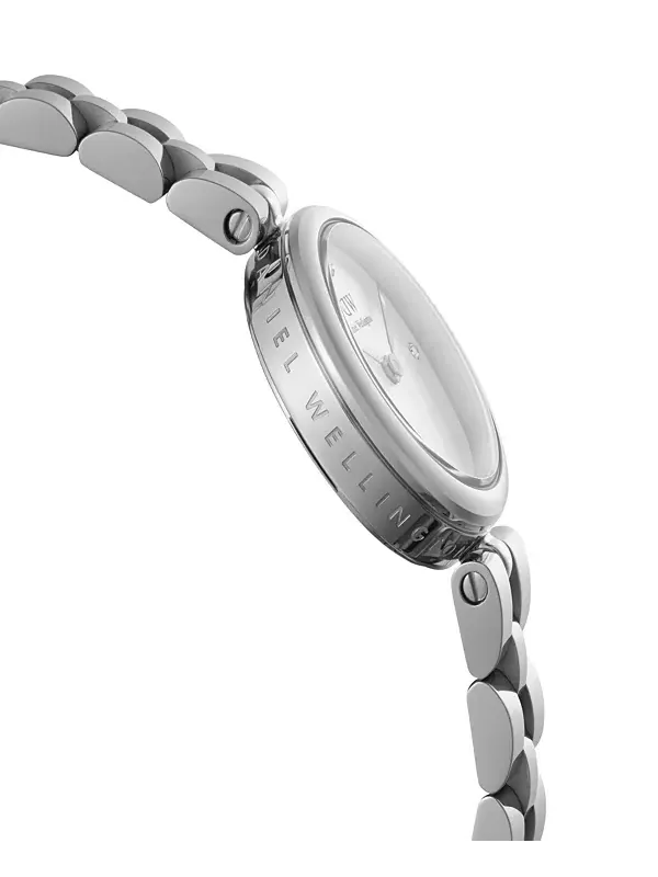 Аналоговые часы унисекс из нержавеющей стали серебристого цвета, 22 мм Daniel Wellington — изображение 4 из 4